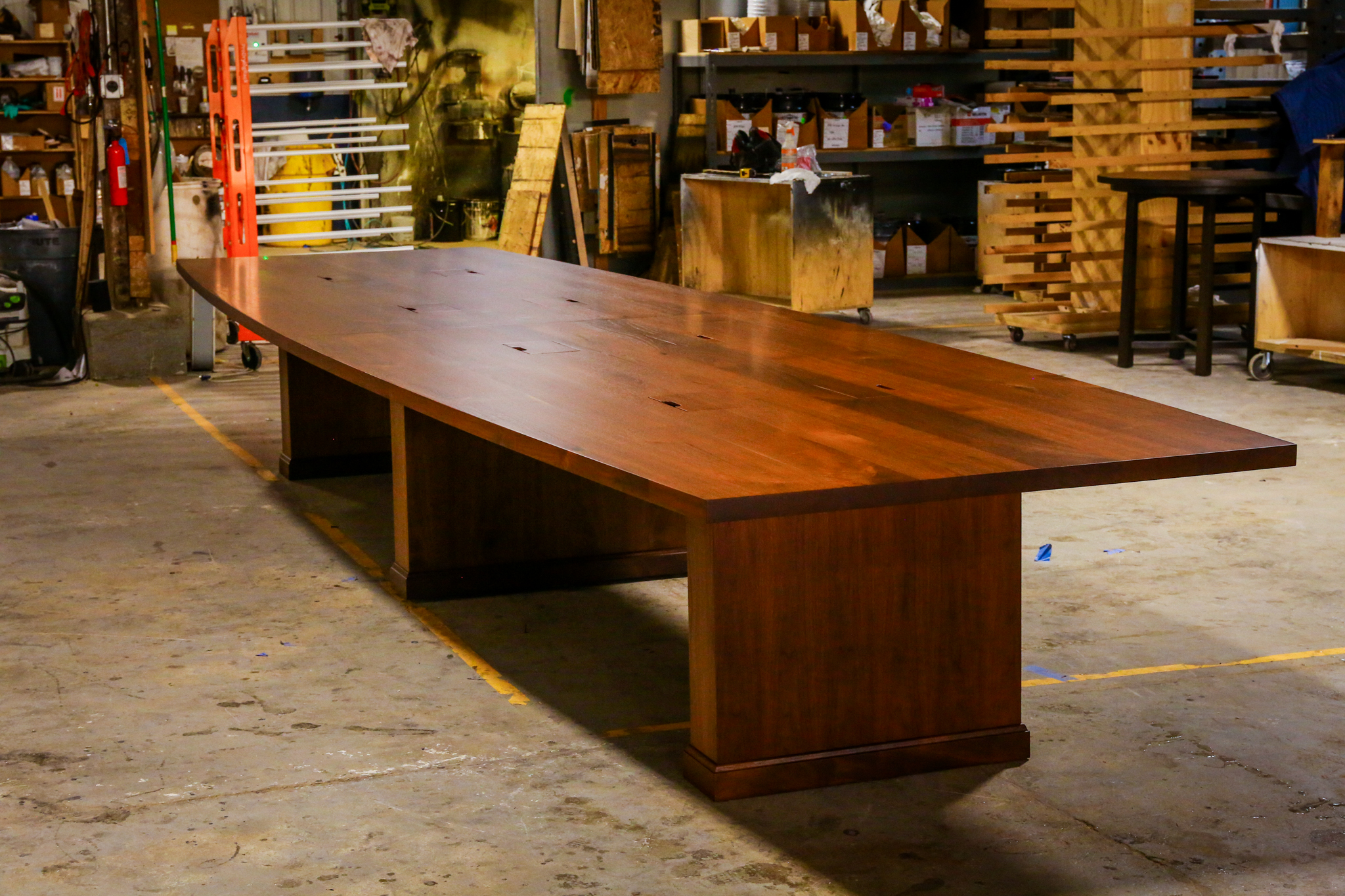 solid oak conference table